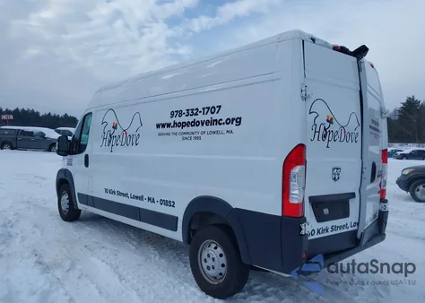 2020 Ram Promaster 2500 High Roof 159 Wb из США, поврежденный, VIN 3C6TRVDG5LE103649